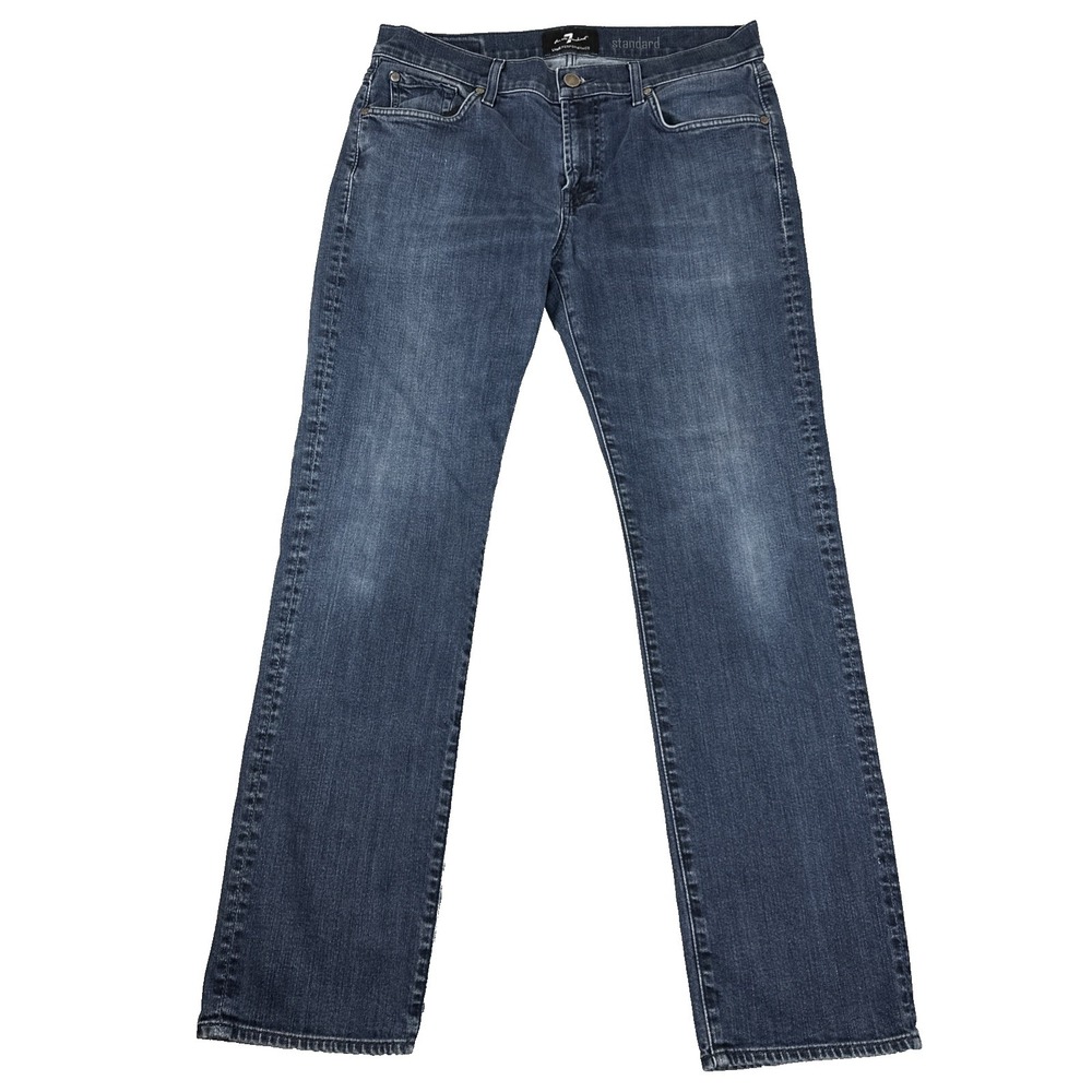 7 For All Mankind Men's Standard Luxe Performance Jeans 34x31 Dark‎ Wash Stretch